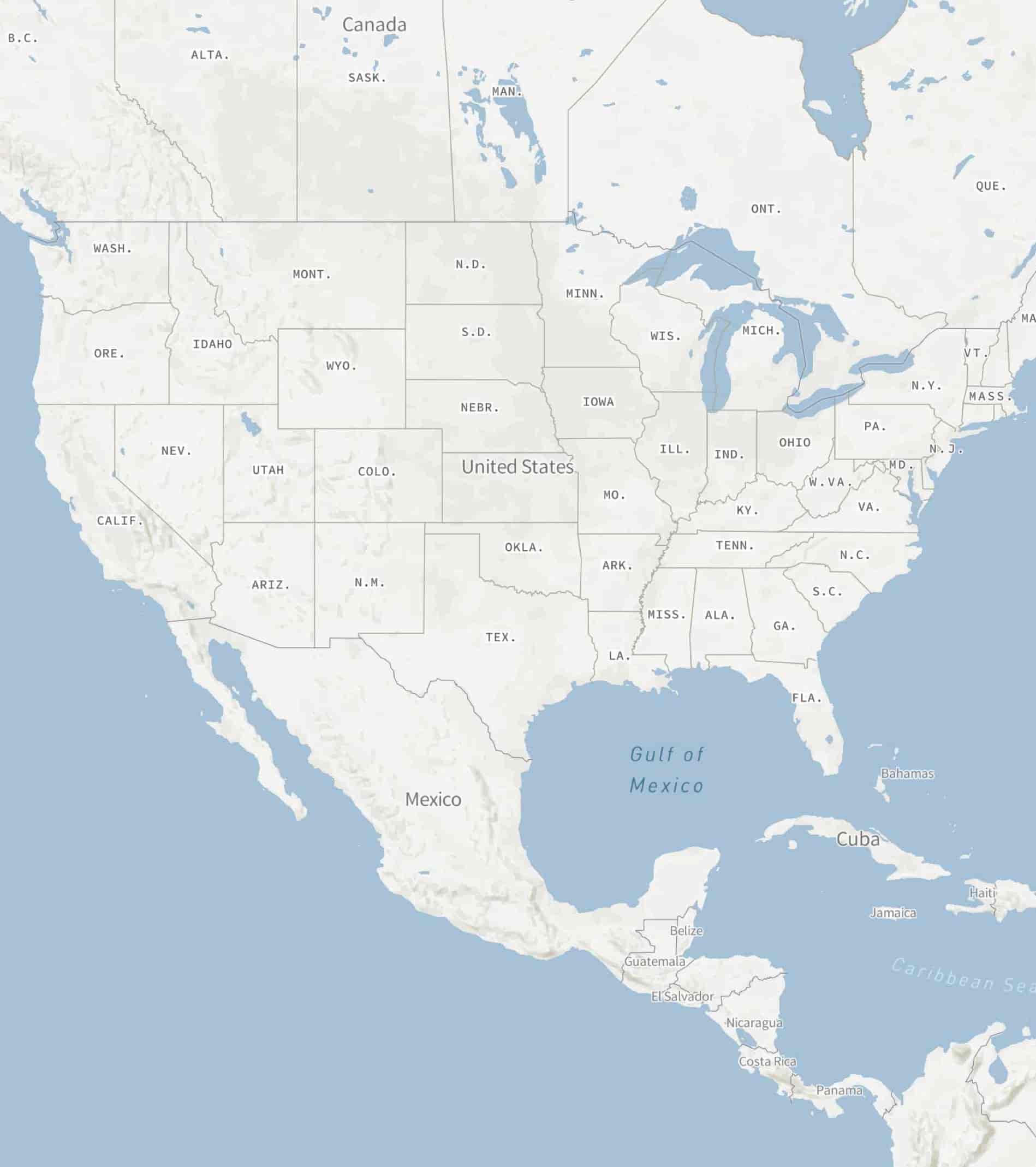 Whitetail Map - US-view