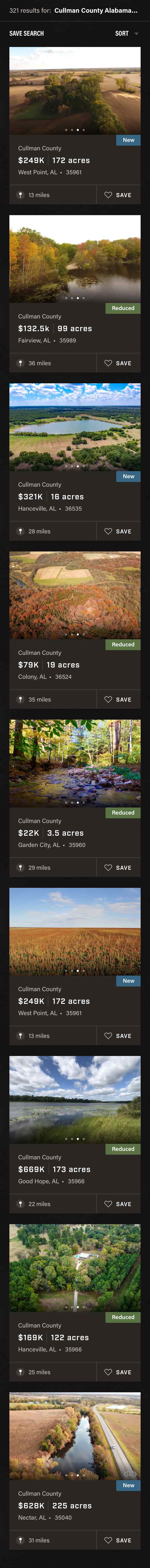 Whitetail Map Mobile - Listings