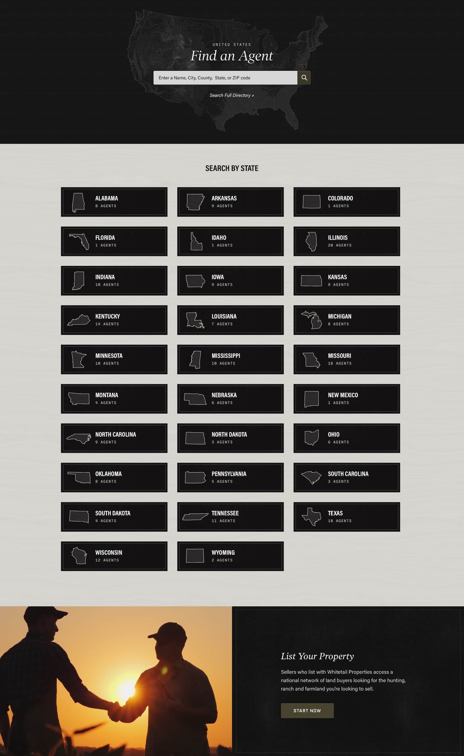 WP Pages - Find an Agent US
