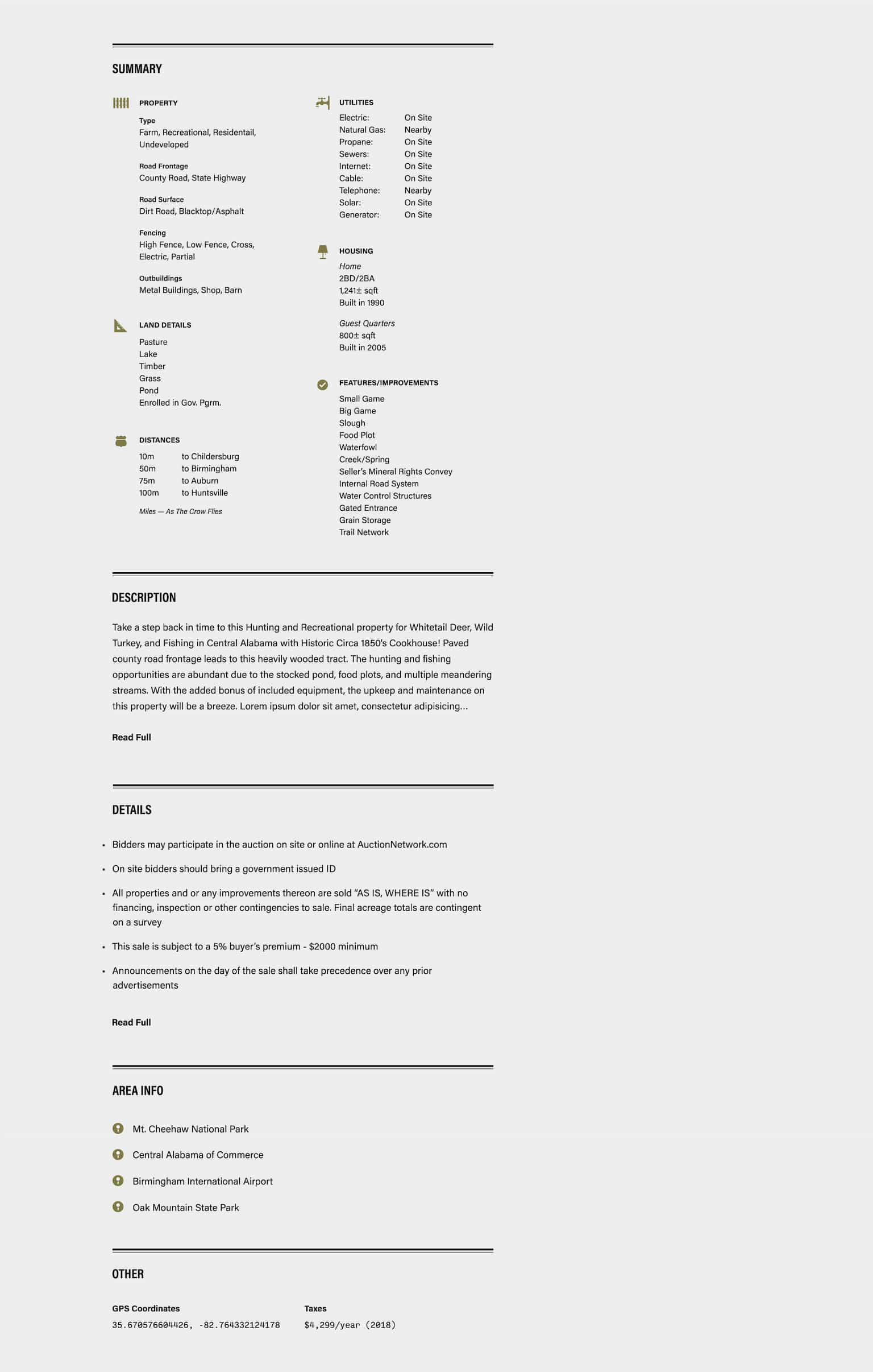 WP Pages - Property Page Section 2