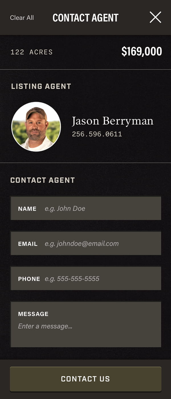 UI Grid Contact Agent